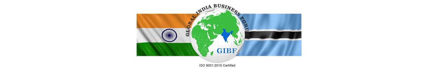 India  Botswana Business and Cultural Council and GIBF logo 